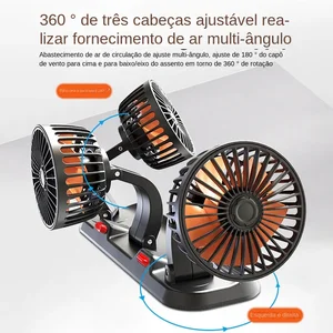 Elektrikli fanlar otomotiv araba fanı ve hava ayarlanabilir 360 derece düşük gürültü fan ev masası ofis ve araba USB girişi 12V dc 24V dc 2-speed Fandaki 6 büyük satış, arabada, no. 6