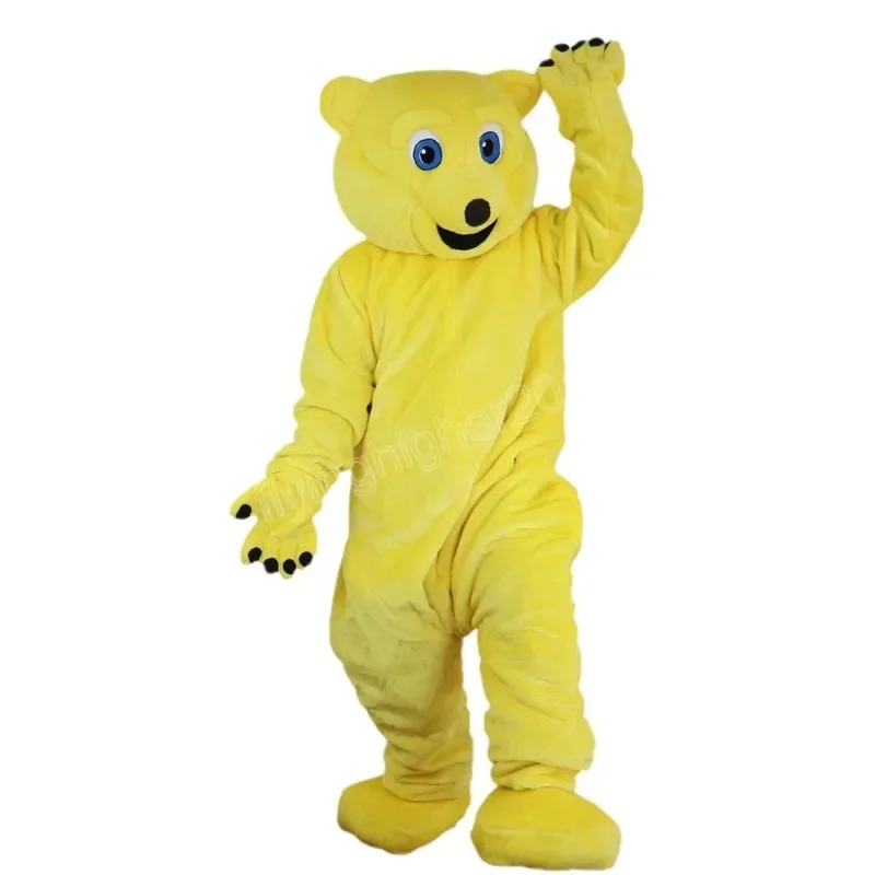 

Yellow Bear Mascot Costume Full Set Cartoon Characters Fancy Suits Carnival Adults Dress Christmas Birthday Party Outdoor Outfit