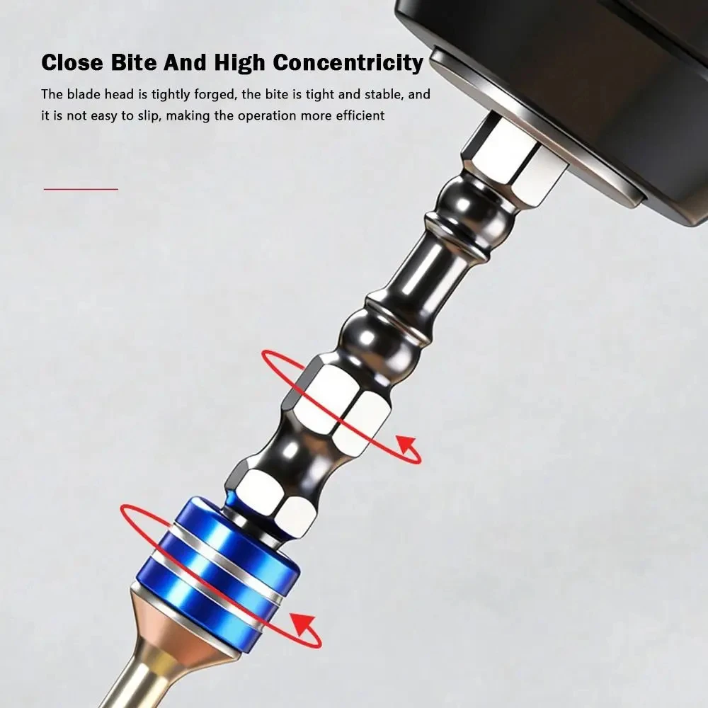 10PCS Twist Drill Impact Resistant Impact Bit Set Magnetic S2 Steel Socket Set Hex Shank Hex Shank Bit Home Repair image 2