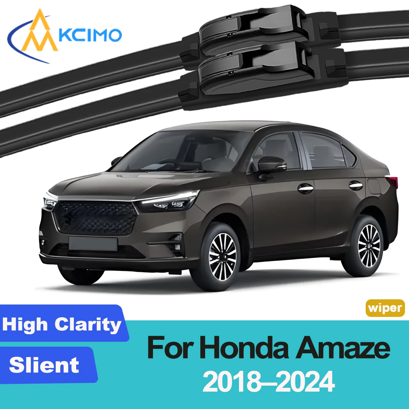 

KCIMO 2PCS New Front Windshield Wiper Blade for Honda Amaze DF5/6 2018-2024 Front Windshield Auto Wipers Blade Accessories 2024