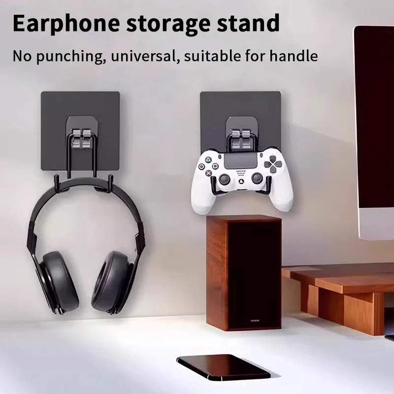 Picture 3: 5PCS Universal Wall Mounted Headphone Stand Hook Gaming Controller Holder Adhensive Wall Mount Hanger Gaming Earphone Bracket