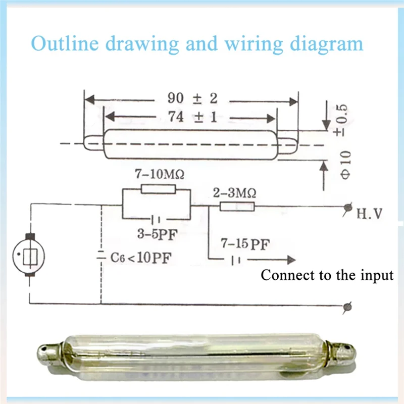 J321 Geiger Muller Tube Counter Hard Beta GM Detectors The Tube للإشعاع النووي