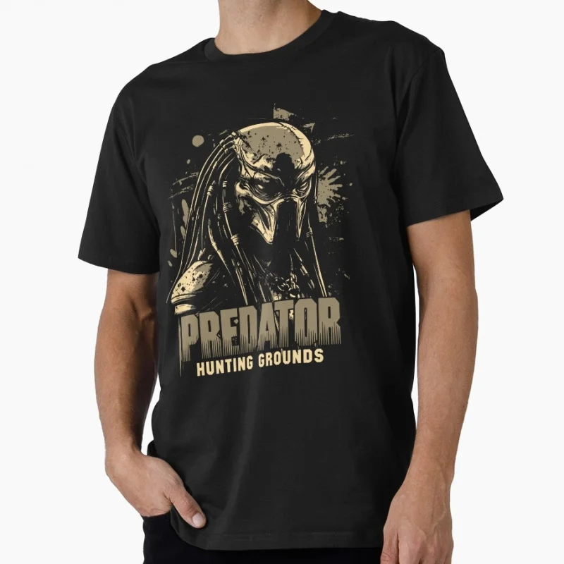 

Retro Horror Sci-Fi Predator Gift T shirt Jungle Hunter Alien Warrior tee 1212 Short Sleeve Graphic Clothes All size Tops S-6XL