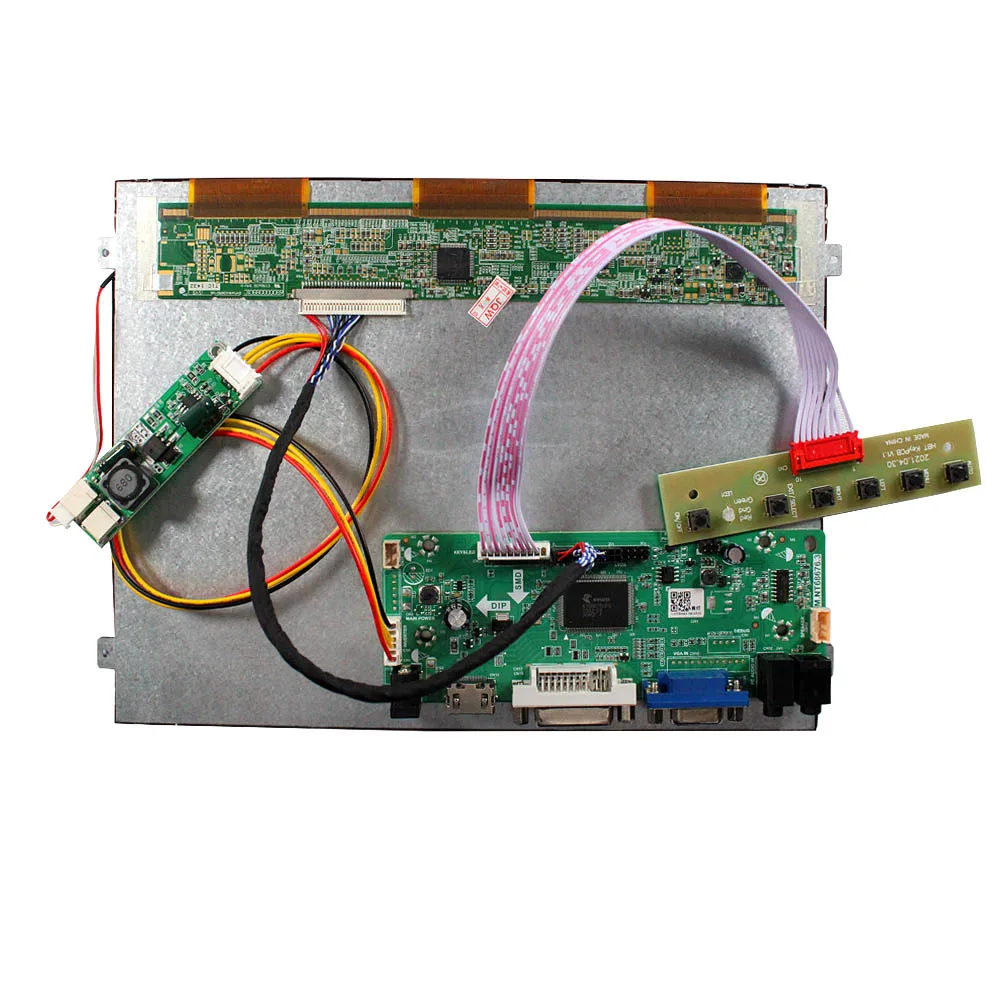 HD-MI VGA DVI audiobesturingskaart en 10,4" CLAA104XA02CW 1024X768 400nit LCD-scherm