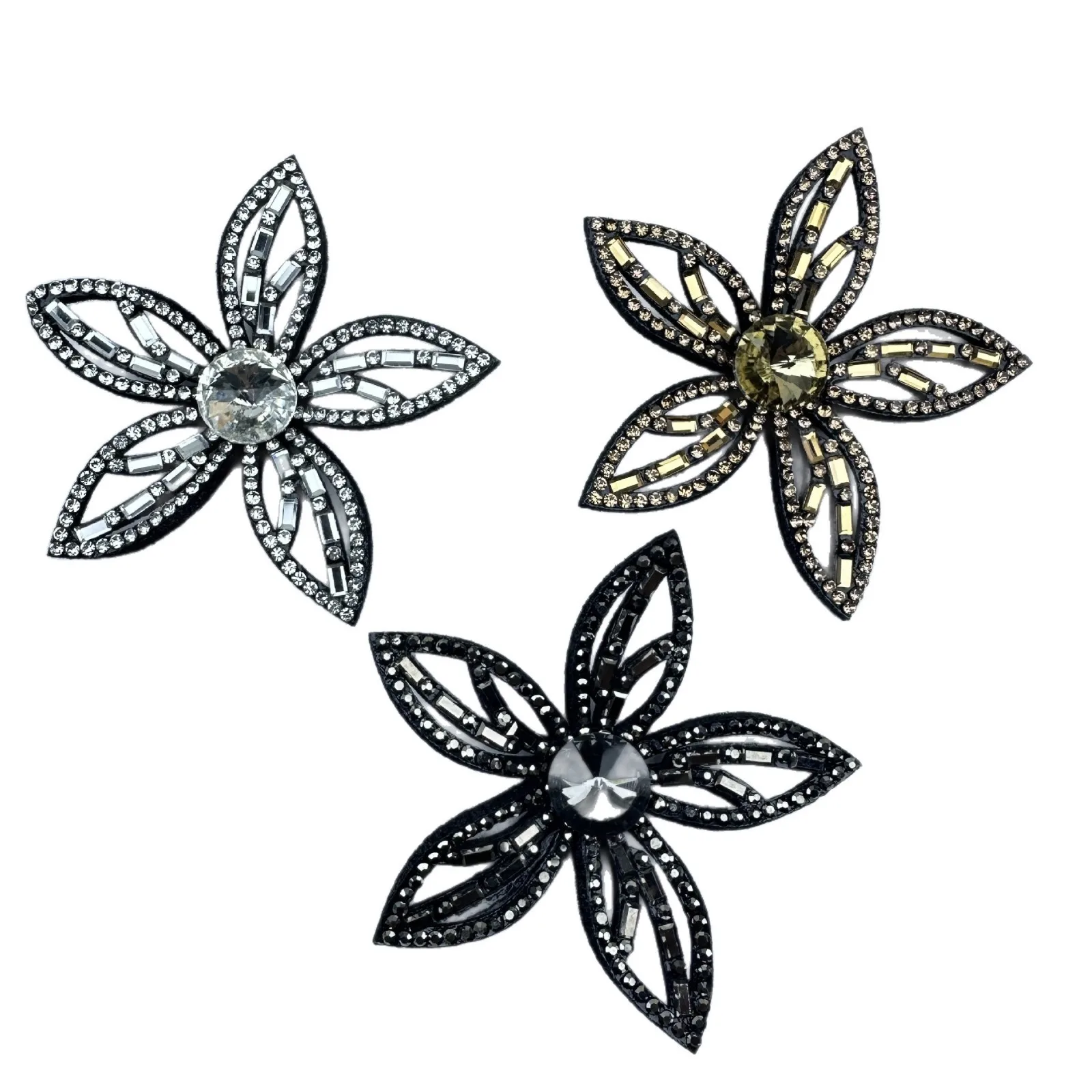 حجر الراين الجوف زهرة بروش للنساء الراقية الفاخرة الاكسسوارات دبوس عيد ميلاد حفل زفاف مأدبة شارة الصدر زهرة