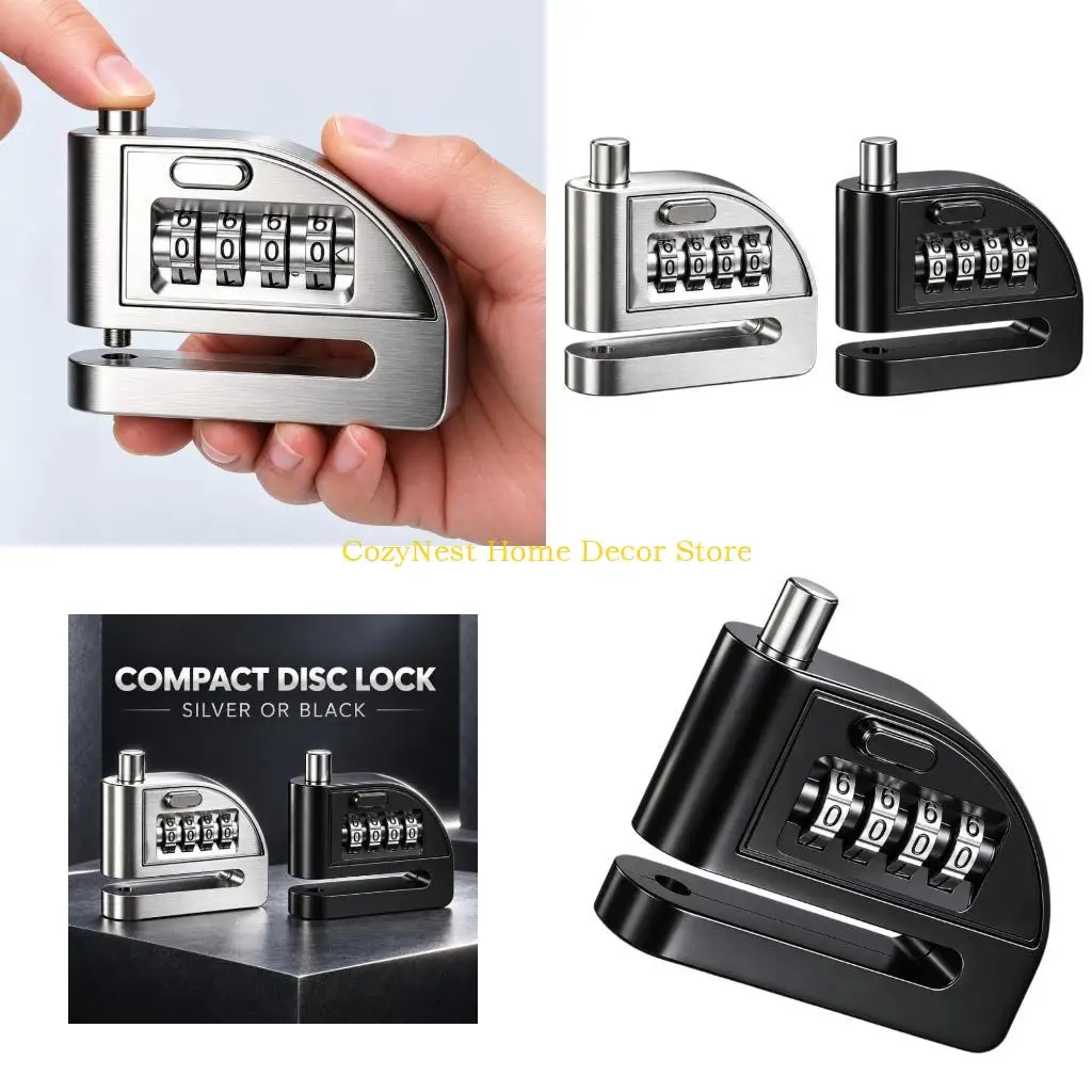 92MF Anti-Theft Keyless Brake Lock, Brake Disc Wheel Lock with Pin-and-Slot Design for Compatible Motorcycles, E-Bikes, and Some