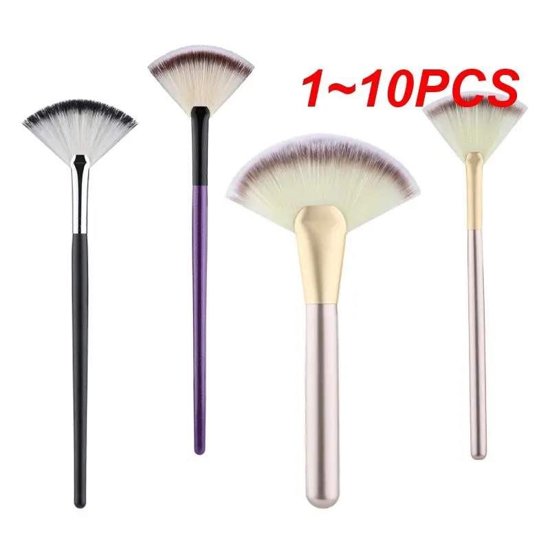 1~10PCS Makeup Brushes Fan Shaped Highlighter Face Powder Brush Loose Powder Brush Makeup Tool Beauty Supplies Maquiagem