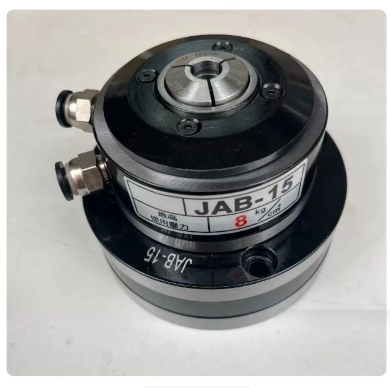 JAB-15 Front Rotary Pneumatic Hollow Chuck Collet Clip 4000rpm 2.3KN 0.3-0.7Mpa