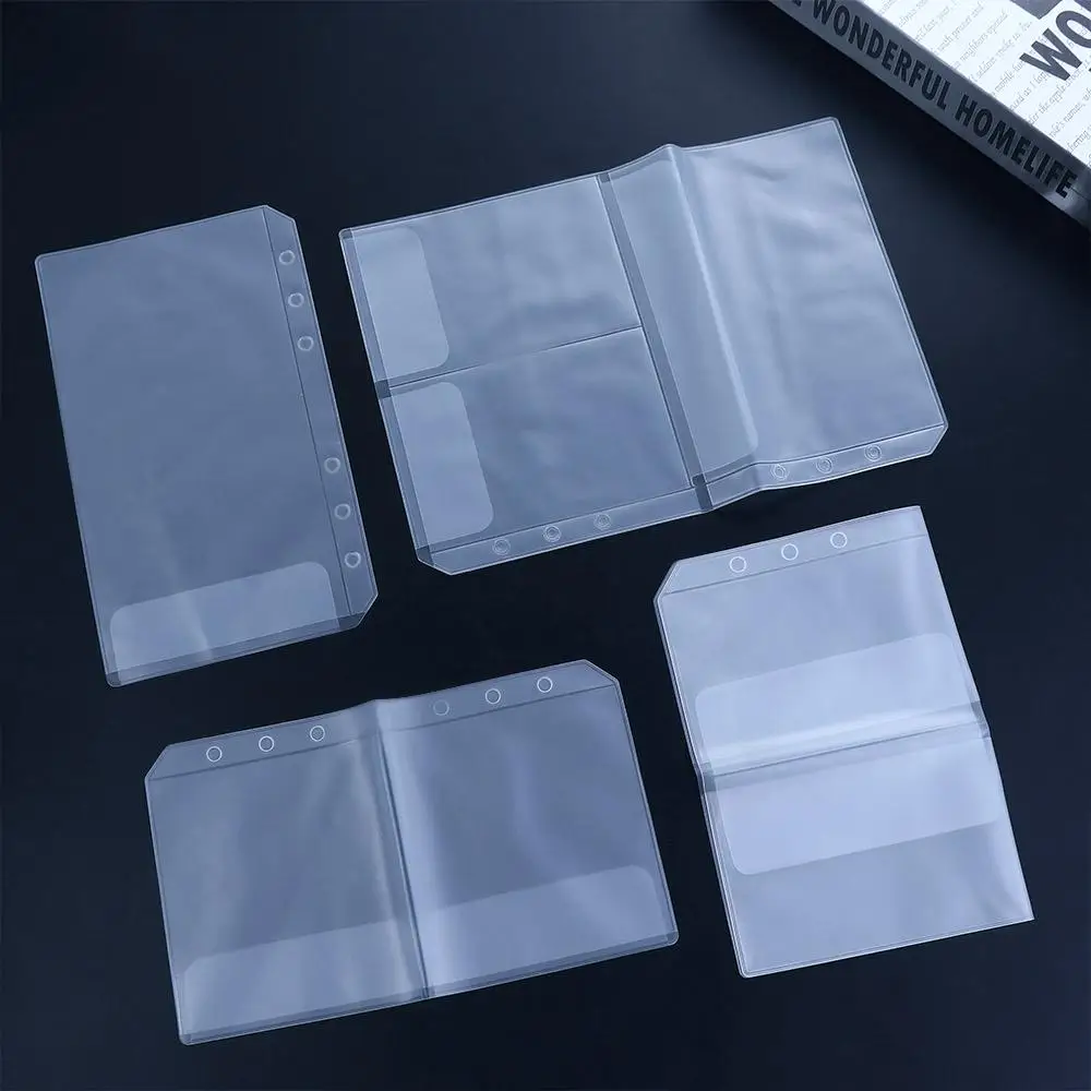 Organizer File Holder Scrapbook Stickers Storage Document Filing Bags PVC Notebook Pouch Bags Binder Pockets Binder Folders