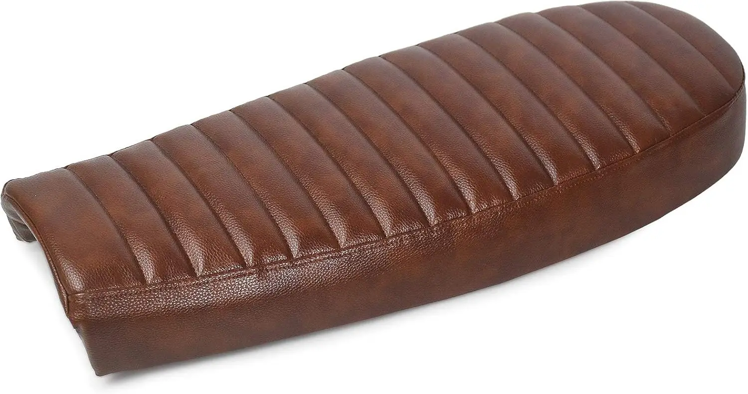 0165 Motorcycle Brat Cafe Racer Flat Vintage Saddle Seat Brown(subframe modification is required)