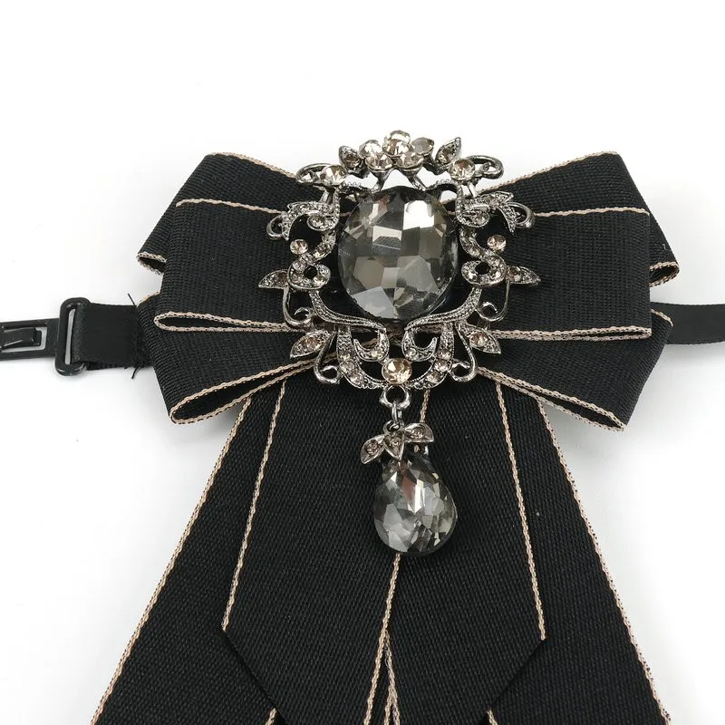 Nministériels d Papillon Classique et Rétro pour Homme, Accessoire Élégant, avec Ruban en Strass, pour Robe de Mariage, Nouvelle Collection