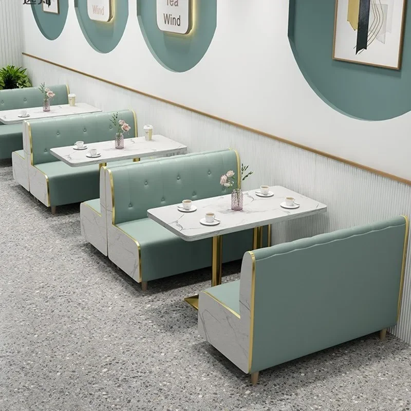 Internet celebrity milk tea booth dessert shop sofa snack cold drink shop burger bakery cafe table and chair