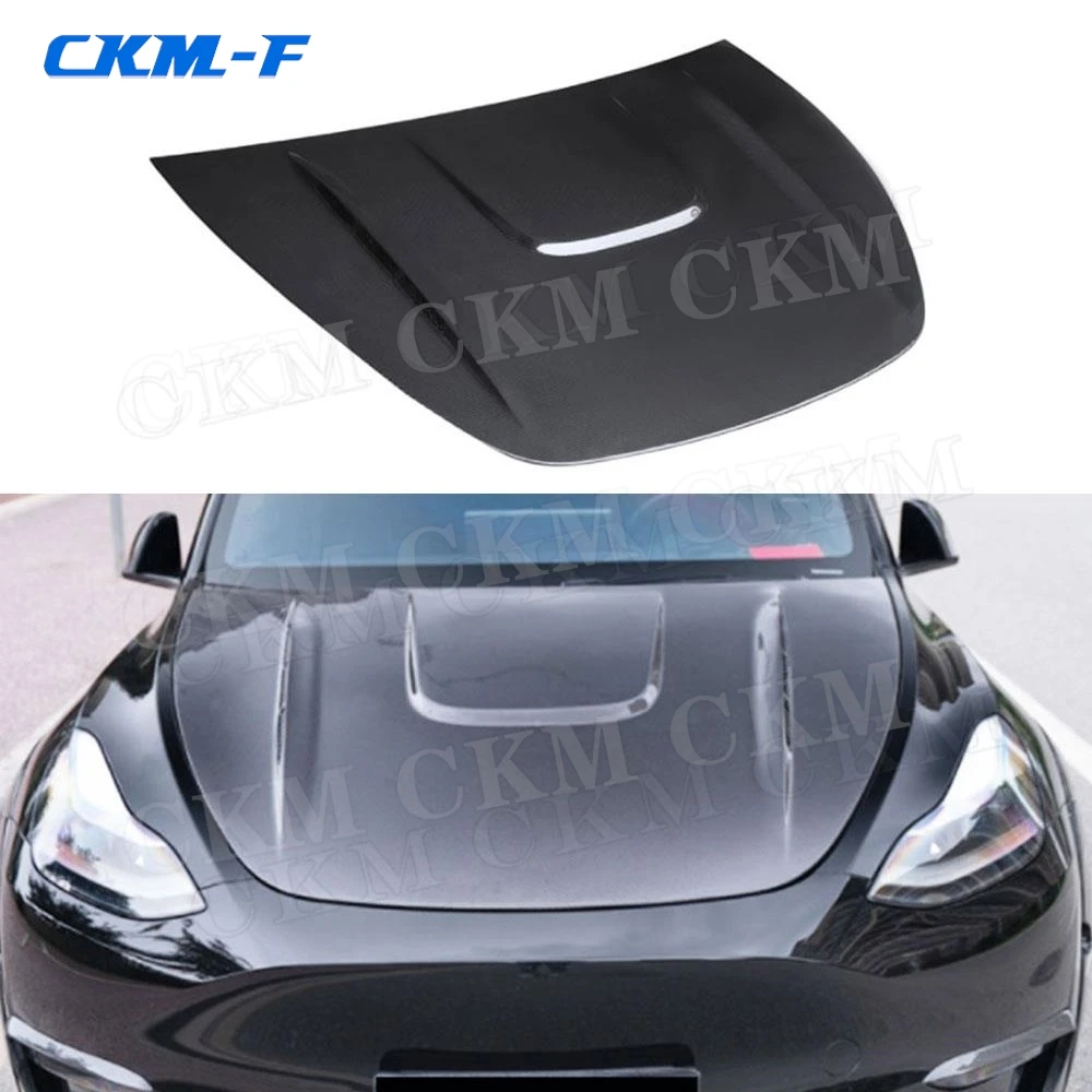 

Передний бампер автомобиля из углеродного волокна, капот двигателя, комплекты кузова, сменный аксессуар для защиты автомобиля для Tesla Model Y