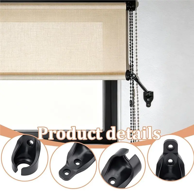 AT43-Universal Blinds Bungee Ball Cords 18Pcs Replacement Parts Roller Blind Accessories Brackets Receiver