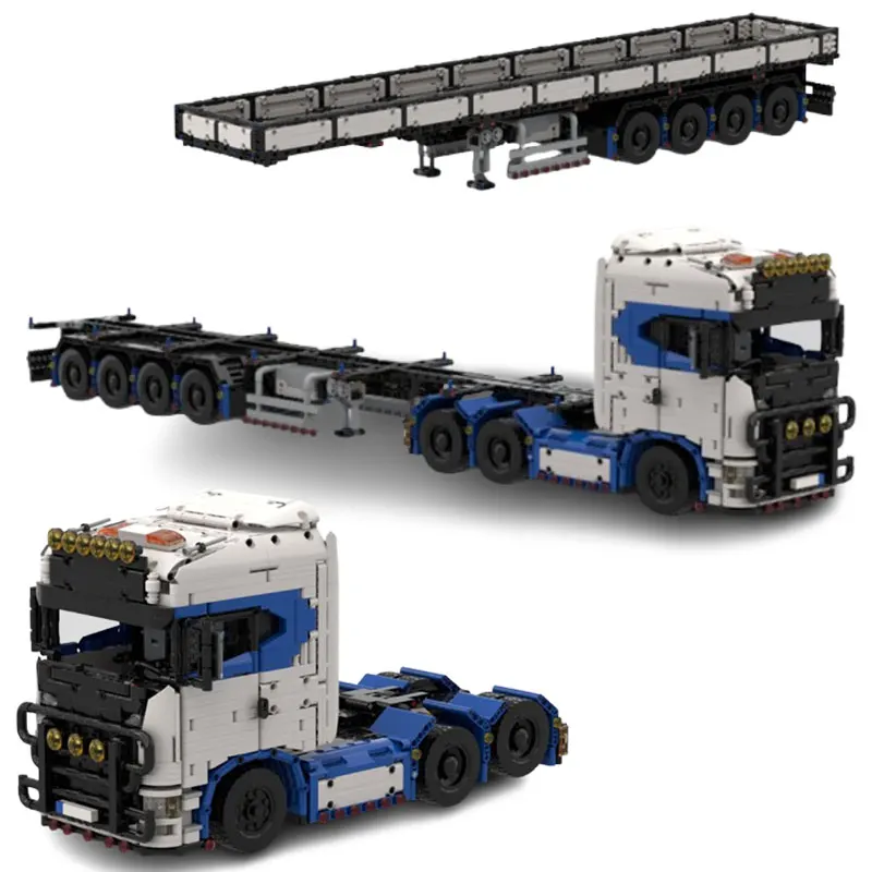 Spot MOC-204214 203789 Anhänger LKW LKW DIY kleine Partikel Montage Baustein Lernspielzeug Modell Geschenkset Ornament
