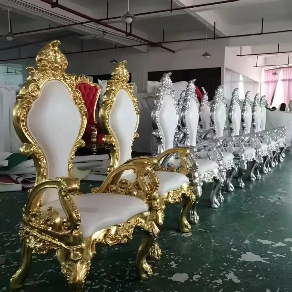 O17- wholesale hotel lobby living room brig gold high back king seat clubhouse wedding sofa chair