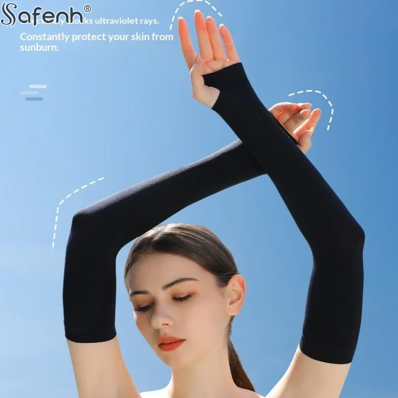 

4 пары летних охлаждающих рукавов из ледяного шелка для защиты от солнца, унисекс, модные, для активного отдыха, велоспорта, вождения, солнцезащитные рукава