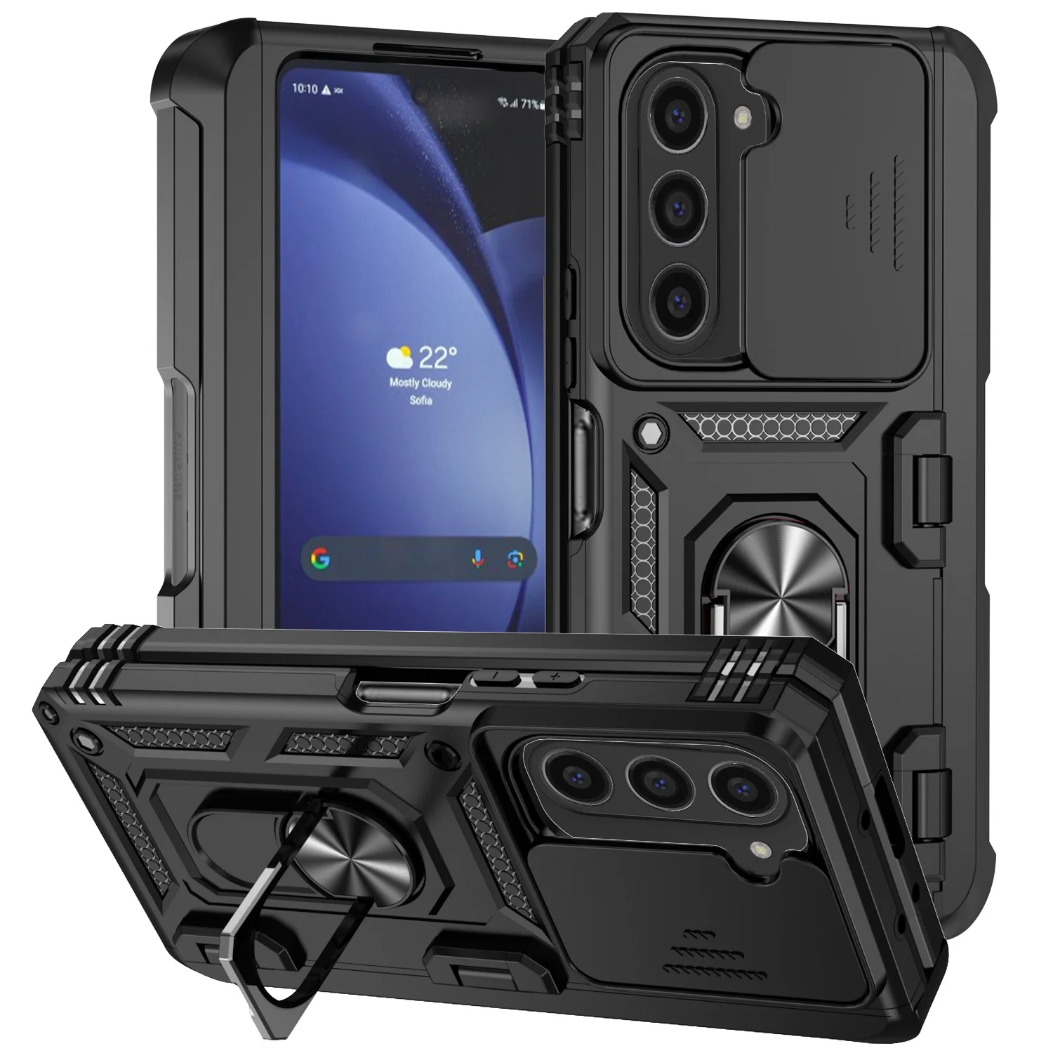 

HARUINO is suitable for Samsung Z Fold6 5 phone case holder shell, with camera cover and magnetic holder anti fall protection