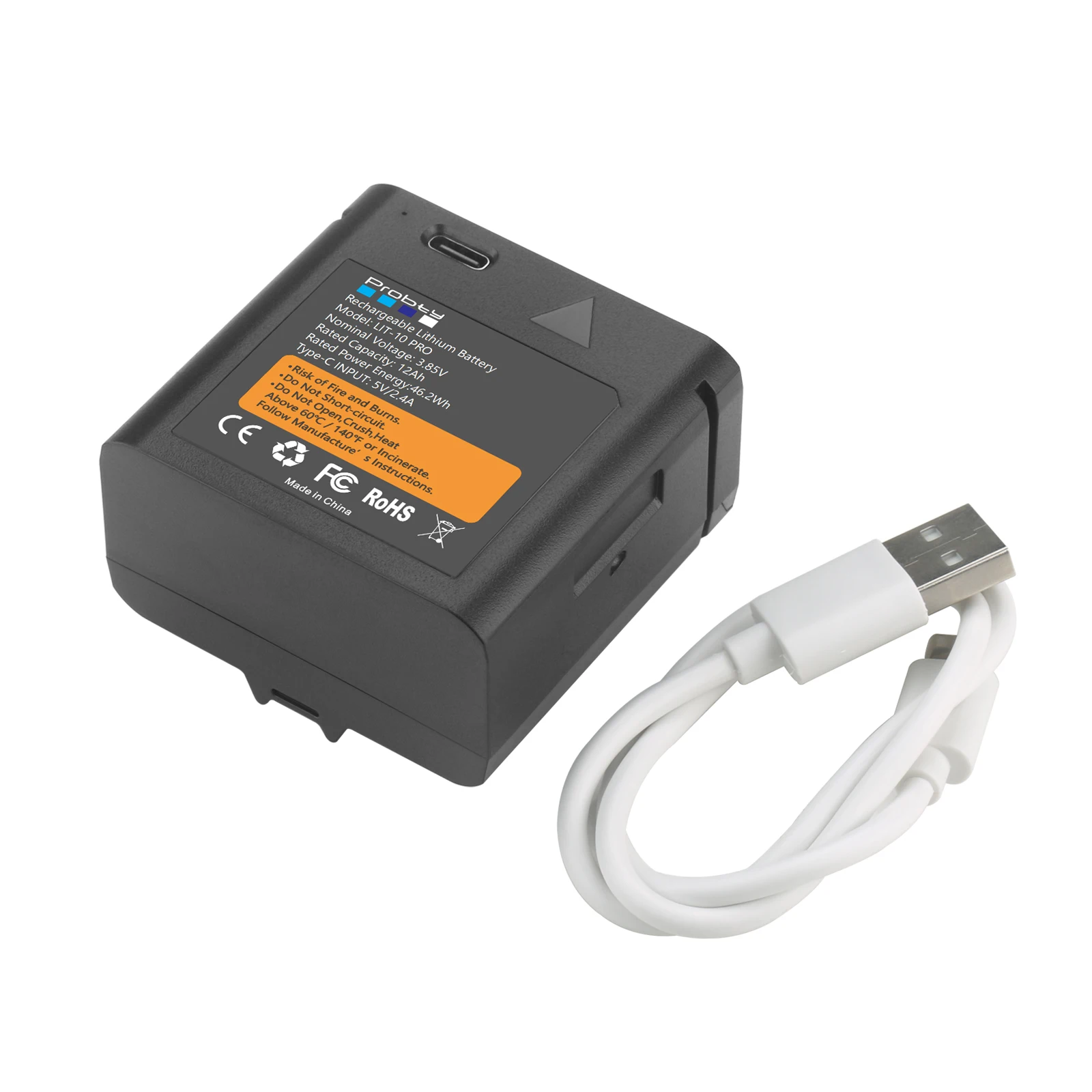probty 12000 mAh LIT-10 LIT-10 Pro Akku für Jagd-Hinterkameras der SPYPOINT LM2/Link-Micro/Cell-Link-Serie 3