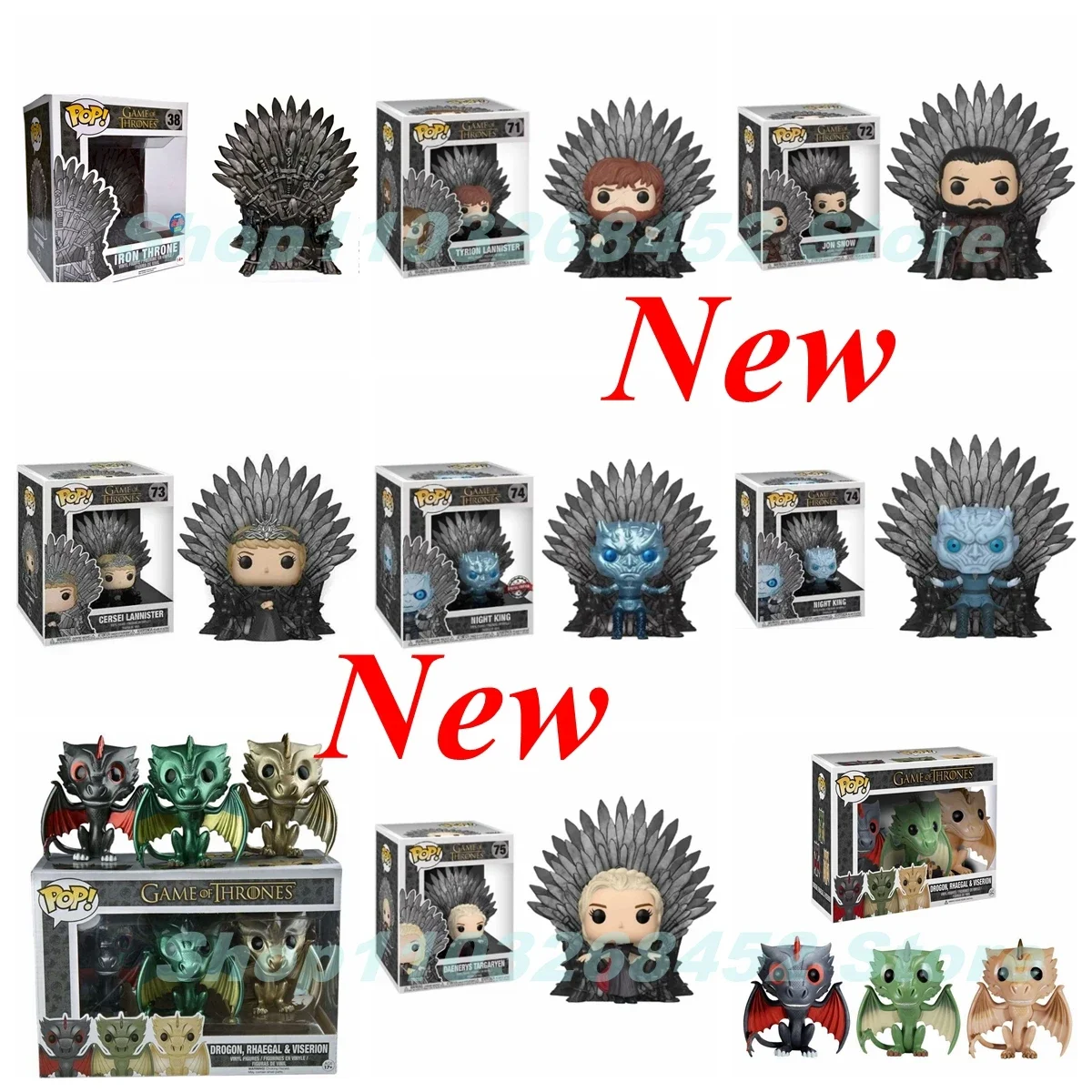 2024 new FUNKO POP Dragon #3 #71 Lannister #73 Jon Snow #72 Night King #74 Limit Daenerys #75 Model Action Figure Toys Gifts