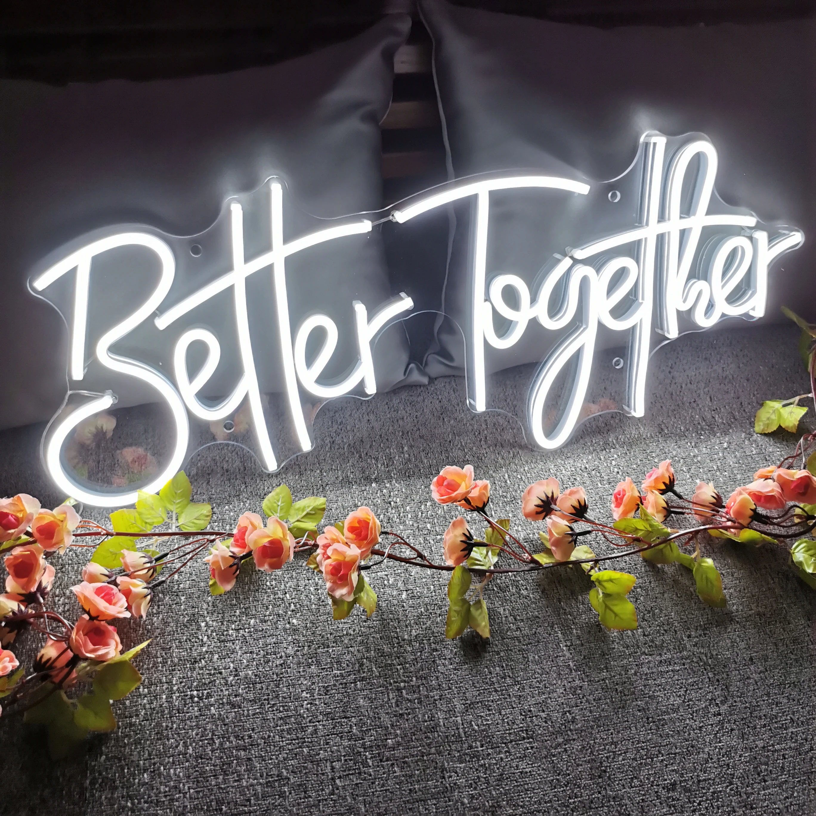 Custom Better Together Neon Sign Light Sign With Dimmer for Wedding Birthday Party Decoration LED Flex Neon Sign