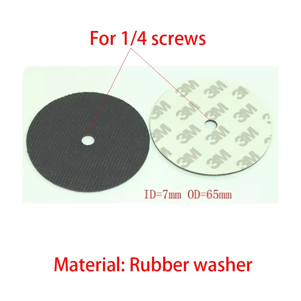 

2pcs 65mm Rubber Washer with 1/4" Hole and 3M adhesive for Tripod / Bracket/5D (pack of two), 1/4-20 hole rubber washers