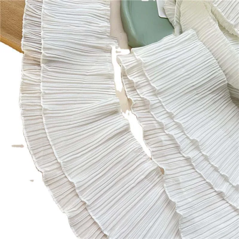 20Yds/Lot Black White Eco-Friendly Two Layer Tulle Mesh Embroidered Lace Trim Fabric for DIY Skirt Neckline Sleeve Dress