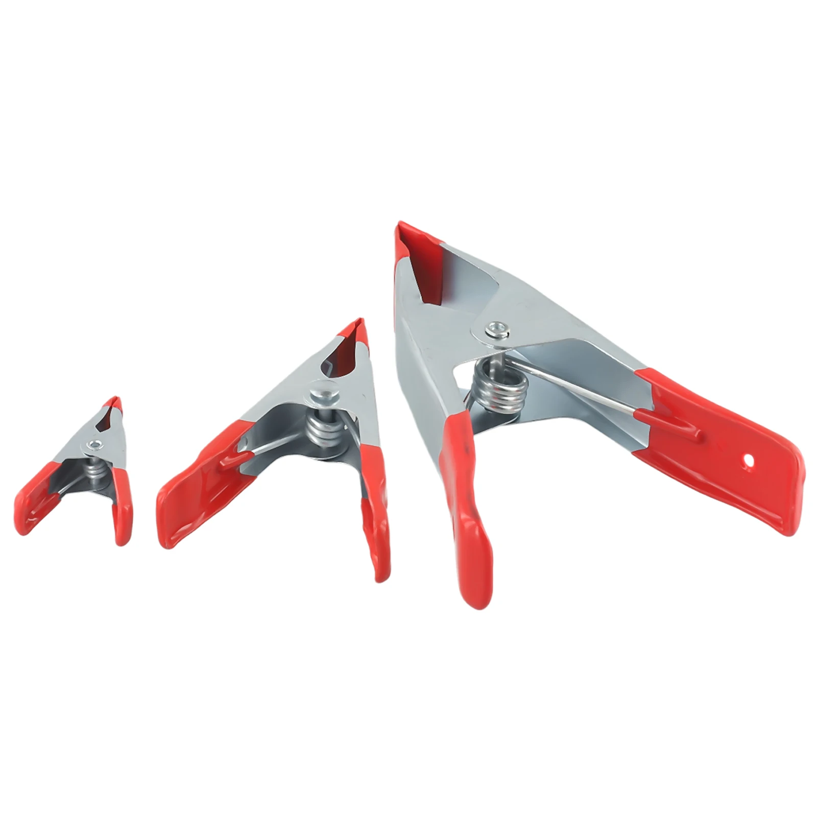Heavy Duty Spring Clamps For Woodworking, Metal Construction, Secure Grip With Rubber Pads, Use For Hanging And Fixing Materials