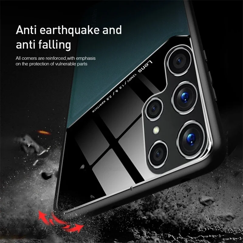 Capa à prova de choque para samsung galaxy s25 s24 s23 fe ultra plus + capa protetora suporte magnético coque funda escudo capa