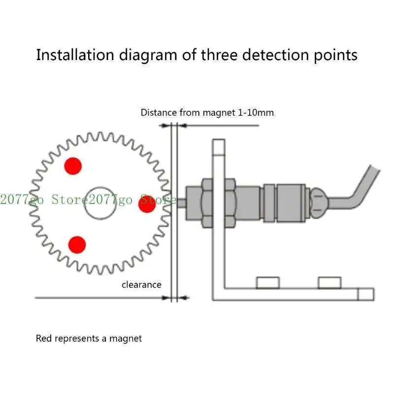 

Y1UD Цифровой показатель скорости часовой калибр тахометра переключатель близости DC8-24V