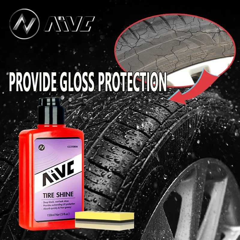 

High-Gloss Tire Shine Coating for Car Long-Lasting Protection Polish Cream Renovator Hydrophobic Sealant Auto Detailing Solution