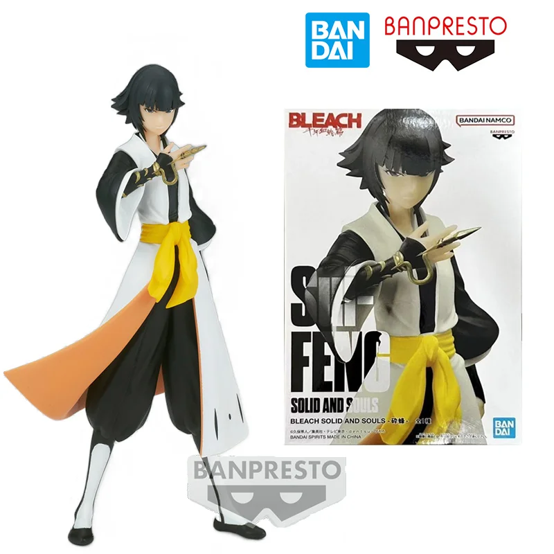 Bandai Namco Banpresto Bleach Solid and Souls Sui Feng 14Cm Anime Original Action Figure Model Toy Birthday Gift Collection