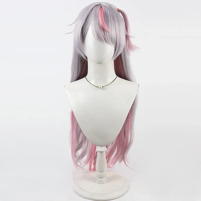 Virtual YouTube Vtuber Usada Mimi Cosplay Wig Halloween Carnival Party Props Synthetic Hair Heat Resistant Fiber + Wig Cap