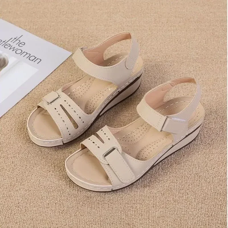 Women Sandals Soft Stitching Ladies Comfortable Flat Open Toe Beach Shoes Footwear Treking Fashion Womens Slippers3 Colors