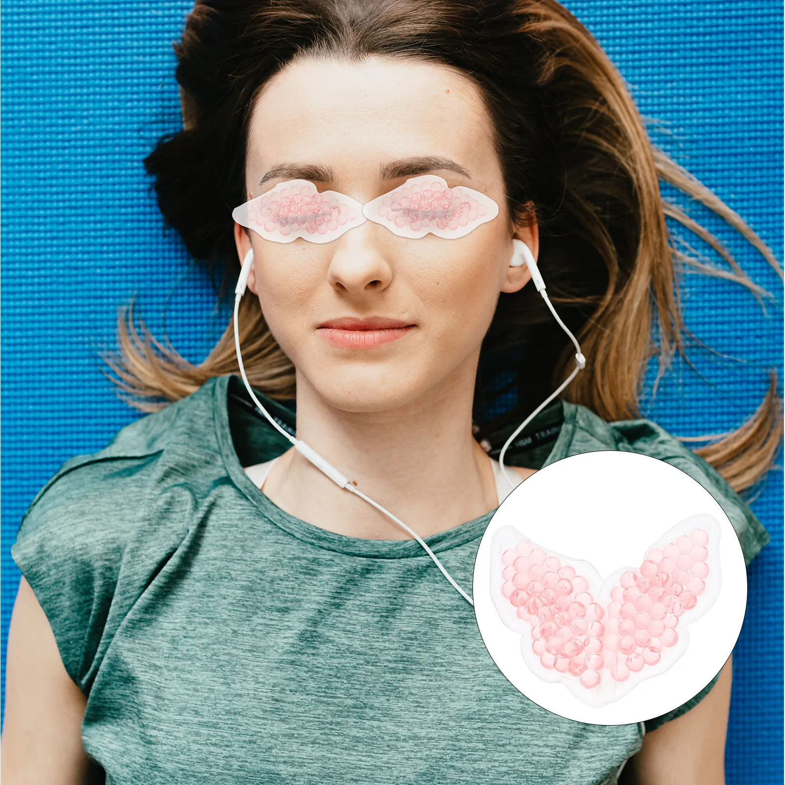 2pcs Cooling Ice Patch For Injuries Reusable Pads Reusable Cold Compress Patches Tpu Eye Masks For Home Office