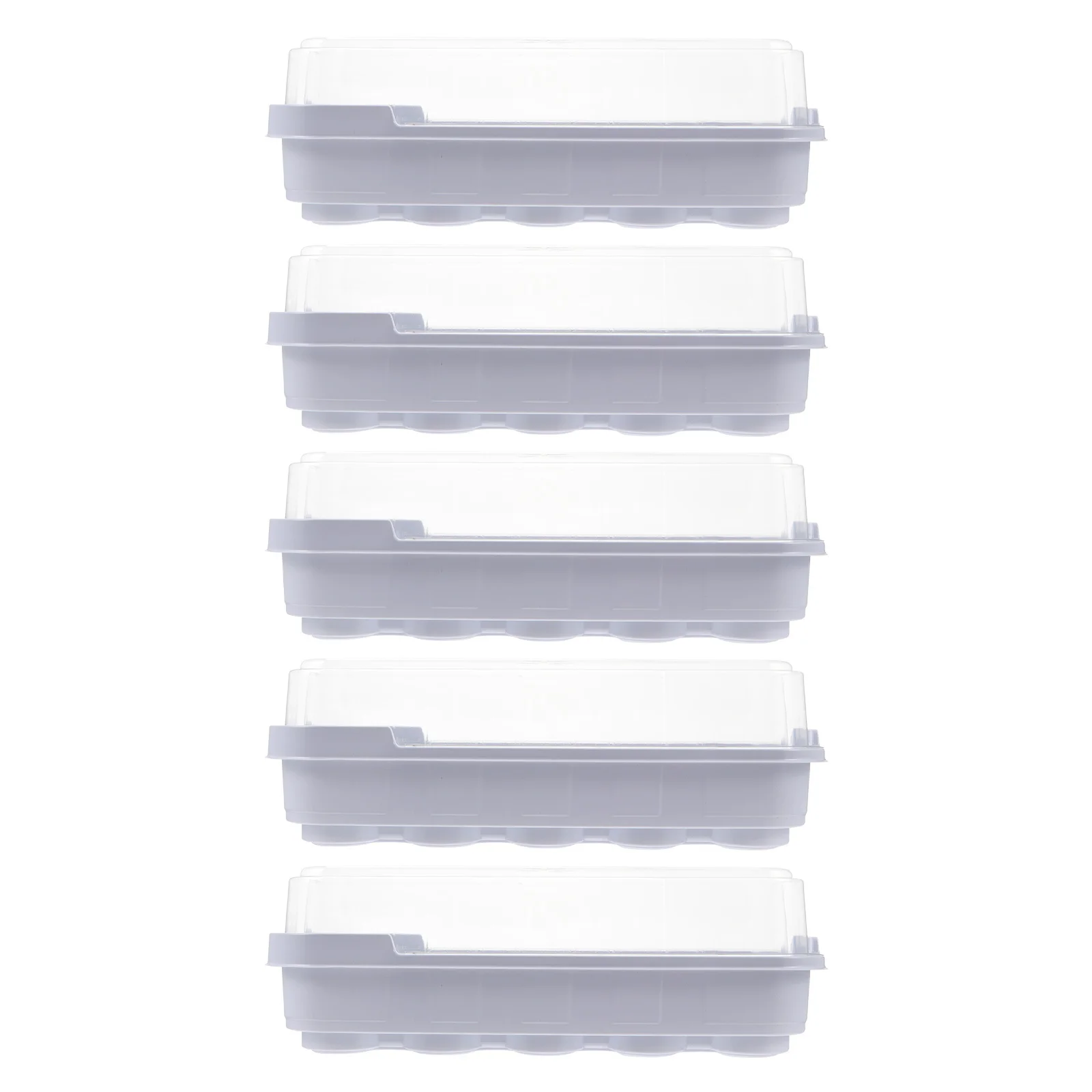 

5Pcs Seedling Nursery Tray Plastic Germination Box Clear Propagator Sprouter Starter Tray Plant Nursery Pot