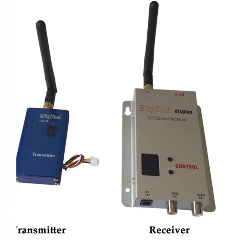 【Buy It-Now!】For FPV Long Range 2.4G 1W 12CH VTX+ VRX Audio Video Receiver Transmitter For Drone Quadcopter Airplane