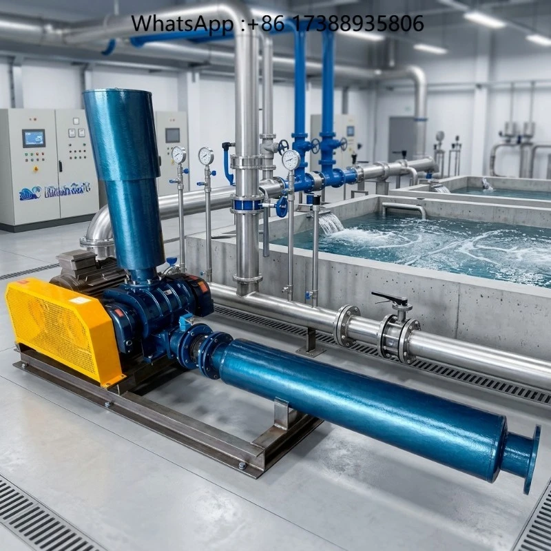 High Volume Air Pump 15kW 1240RPM 18.93m³/min Roots Blower for Sewage Treatment