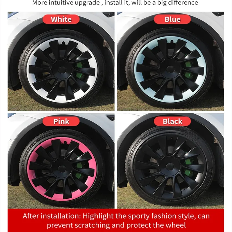 Tesla type wheel protector is designed for rim protector 20 inch 4 PCS wheel protector ABS rim protection accessories