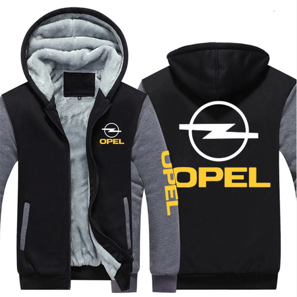 NONE Opel Logo Hooded Zip Sweatshirt Black/Size M 5