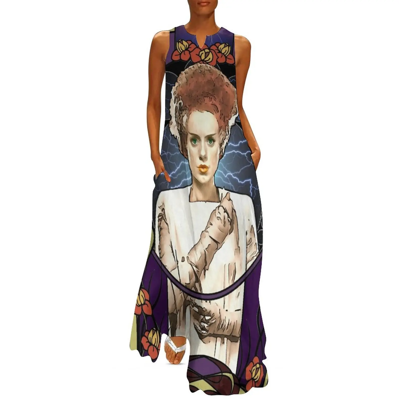 Bride of Frankenstein Long Dress loose women's dress summer dress