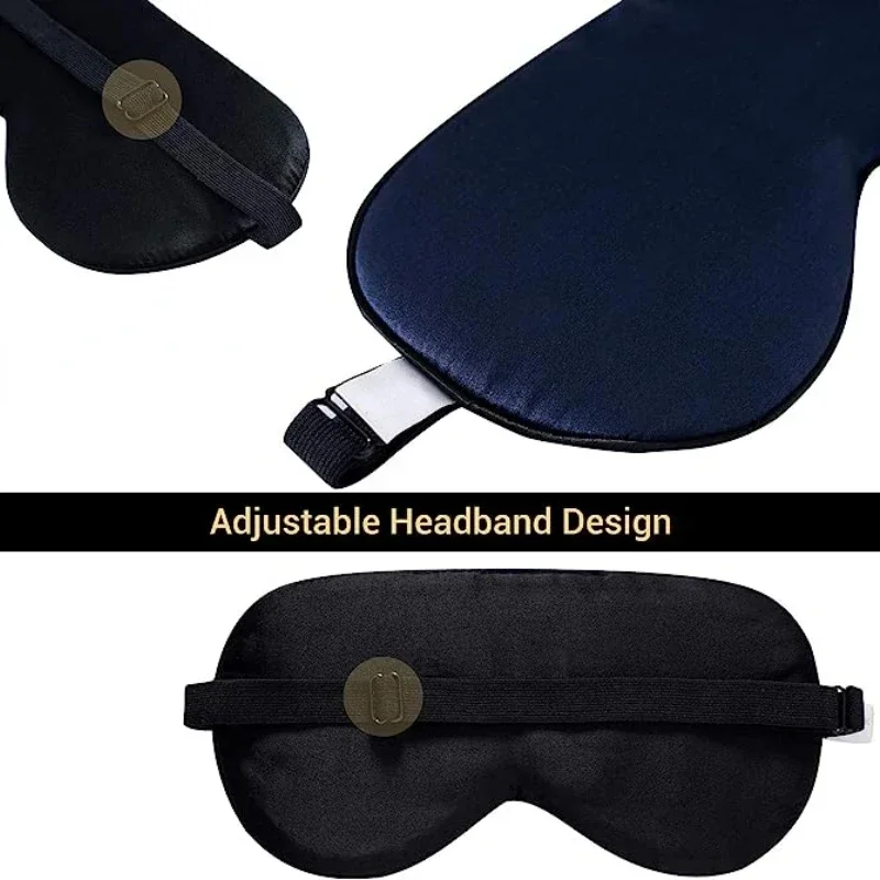 1pcs Eye Mask Travel Rest Silk Eye Patch Shading Sleep Imitated  Eyemask Aid Cover Pad Soft Blindfold Relax Massager Improve