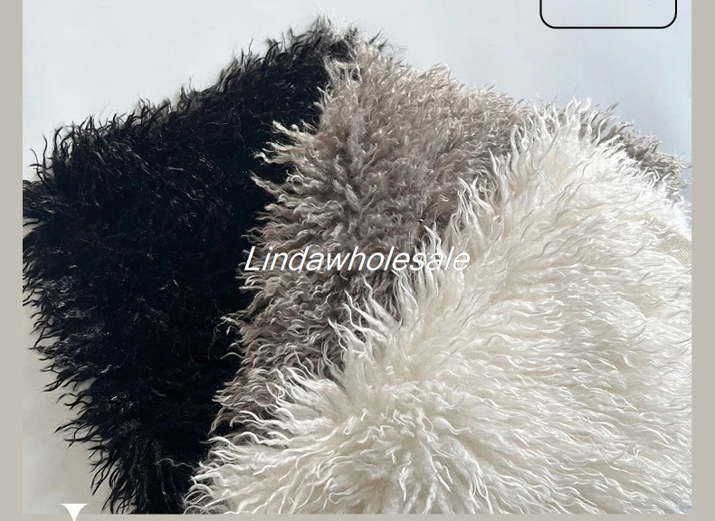 

High grade color plush imitation sheep beach wool,Diy handmade fabric,faux fur fabricclothing collar crafts sewing material