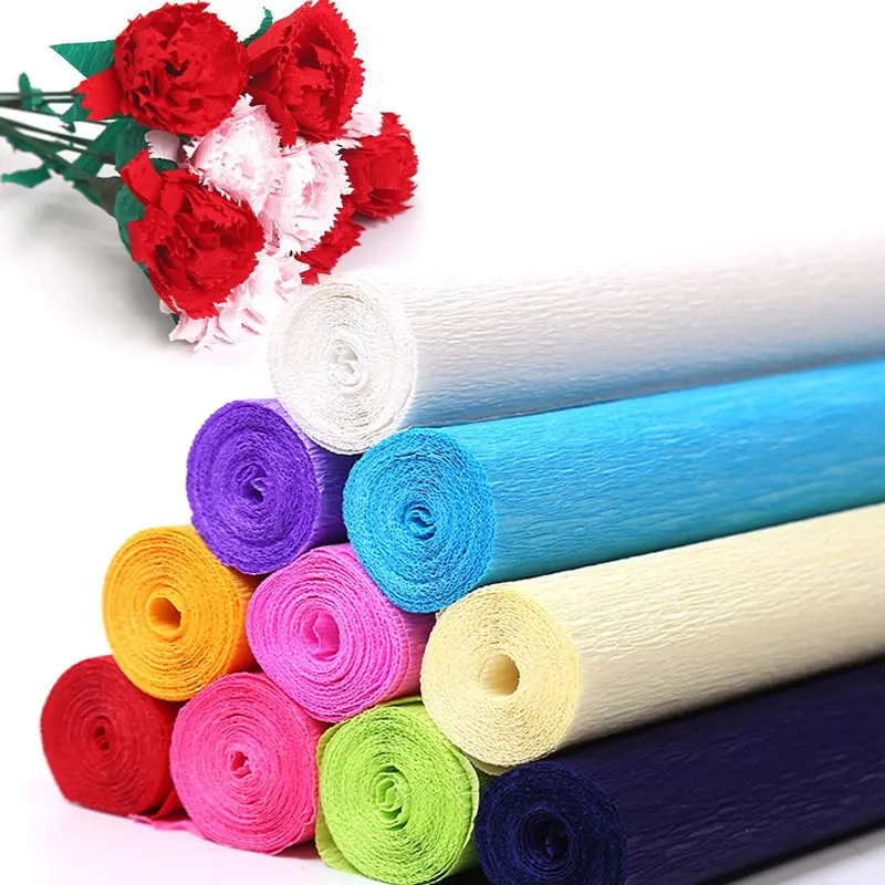 Crepe Paper DIY Craft Wrinkled Paper Roll Wedding Party Decoration Flower Wrapping Gift Packing Material Flower Craft