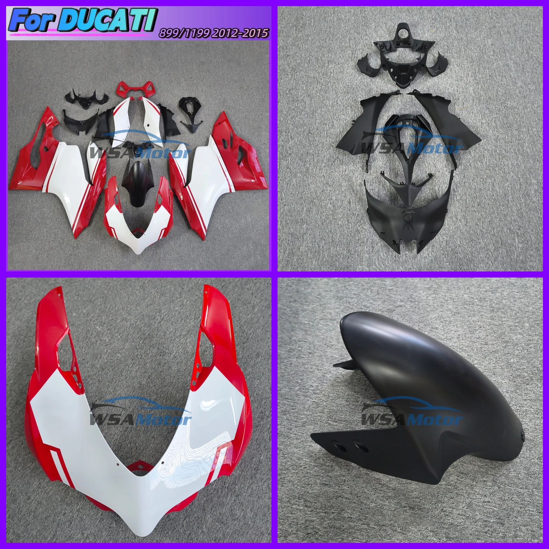 Fits For DUCATI Panigale 899 1199 2012 2013 2014 2015 12-15 Replacement Motorcycle Fairings Kits Injection ABS Plastic Bodywork