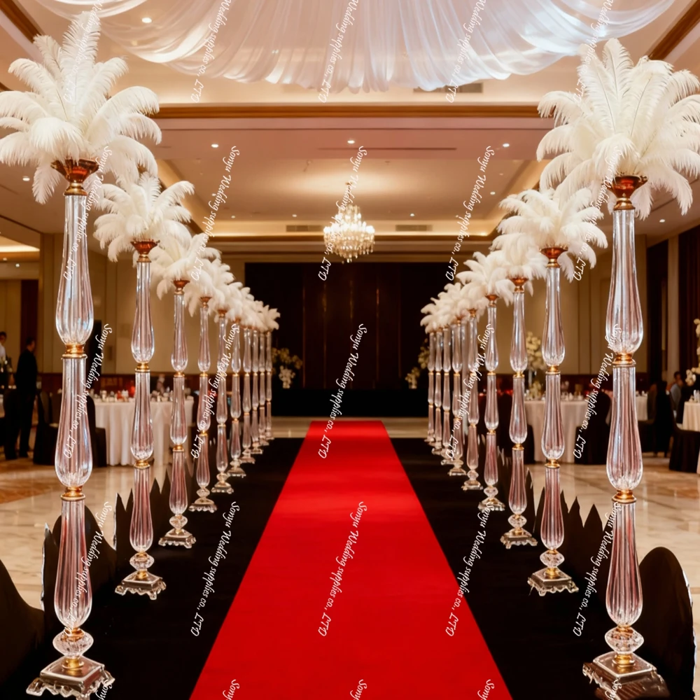 

10pcs 50-100cm)Crystal Chandelier Floor Stand for Wedding Venue Decoration - Elegant Arch Chandelier Stands for Event & Party Li