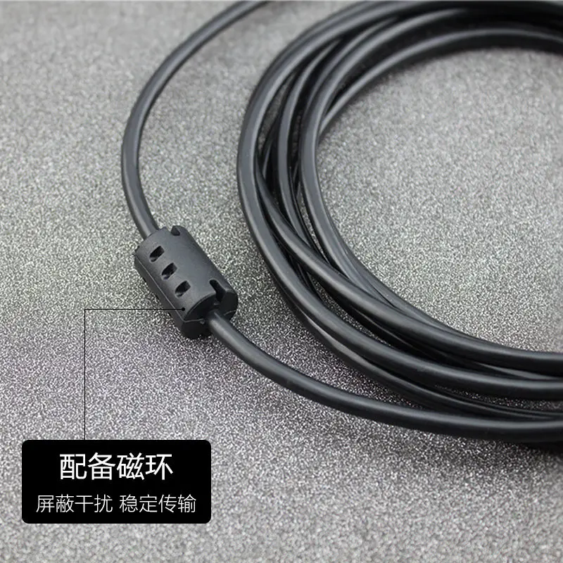 J-LINK V8 V9 V10 High-Speed USB 2.0 Square Port ARM Debugger with Magnetic Ring Shielding Black Data Cable