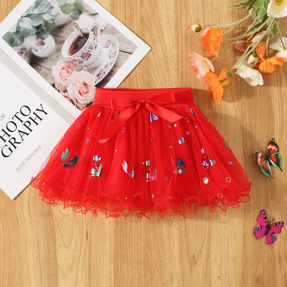 Baby Girl Summer Mermaid Sequin Gauze Half Skirt Baby Girl Korean Version Fashionable Short Skirt