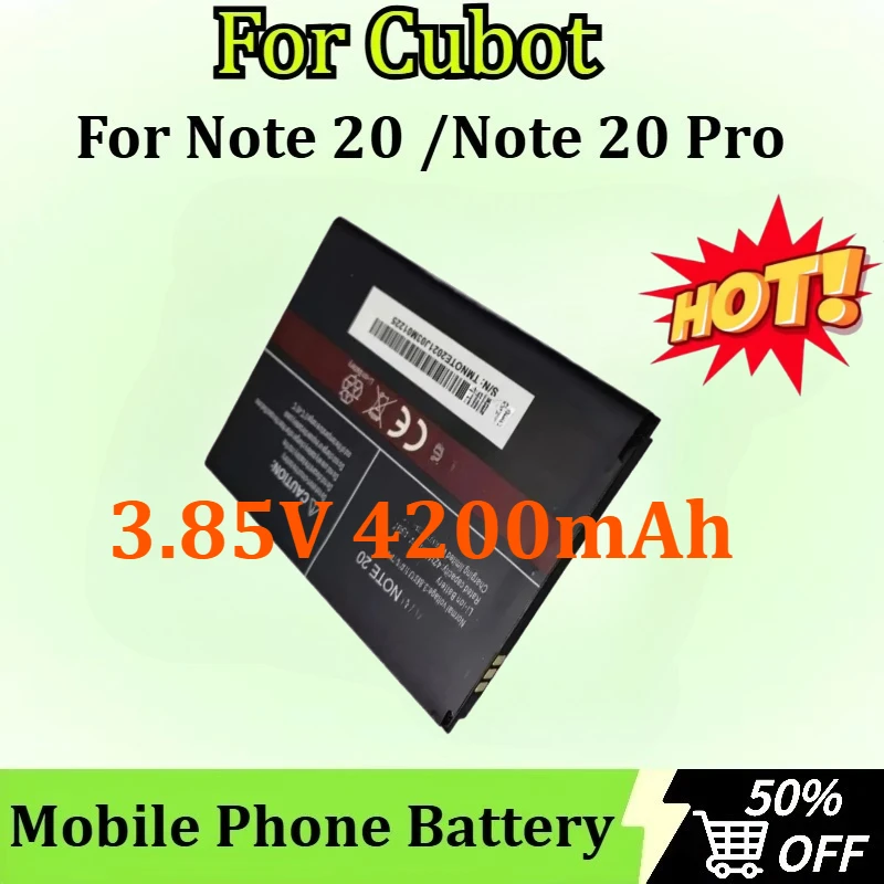

3.85V 4200mAh 16.17Wh Mobile Phone Battery for Cubot Note 20 /Note 20 Pro High-Capacity Newly upgraded Replacement