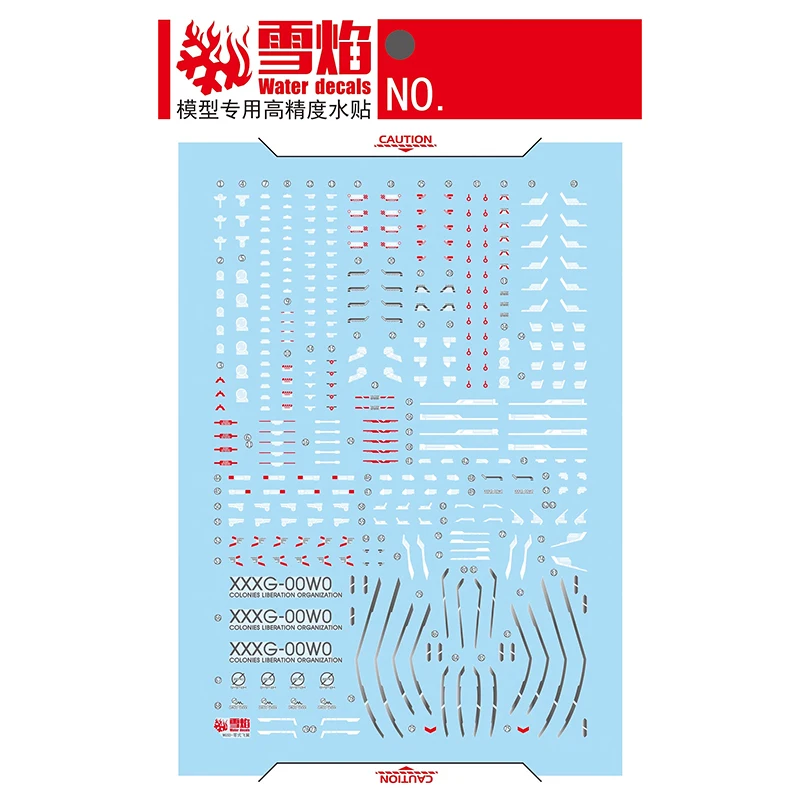 Model Decals Water Slide Decals Tool For MGSD Wing Zero EW Fluorescent Sticker Models Toys Accessories